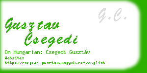 gusztav csegedi business card